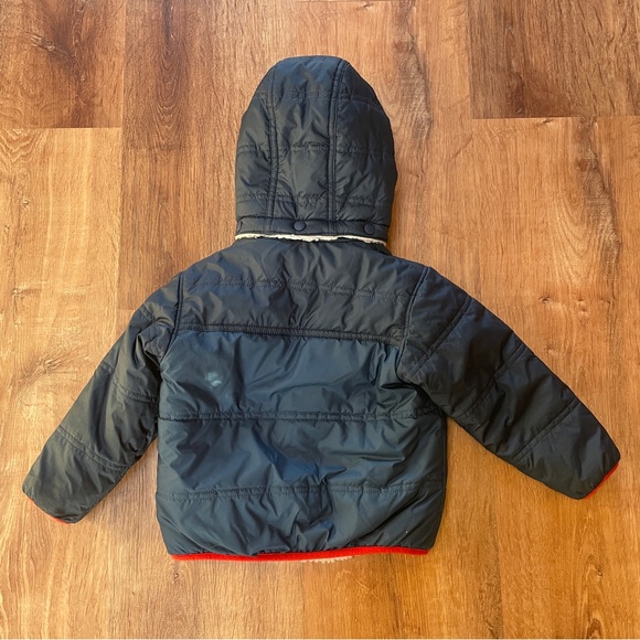 Patagonia Reversible Tribbles Hoody Baby Size 2T Blue Sherpa Puffer Full Zip # - Picture 9 of 13